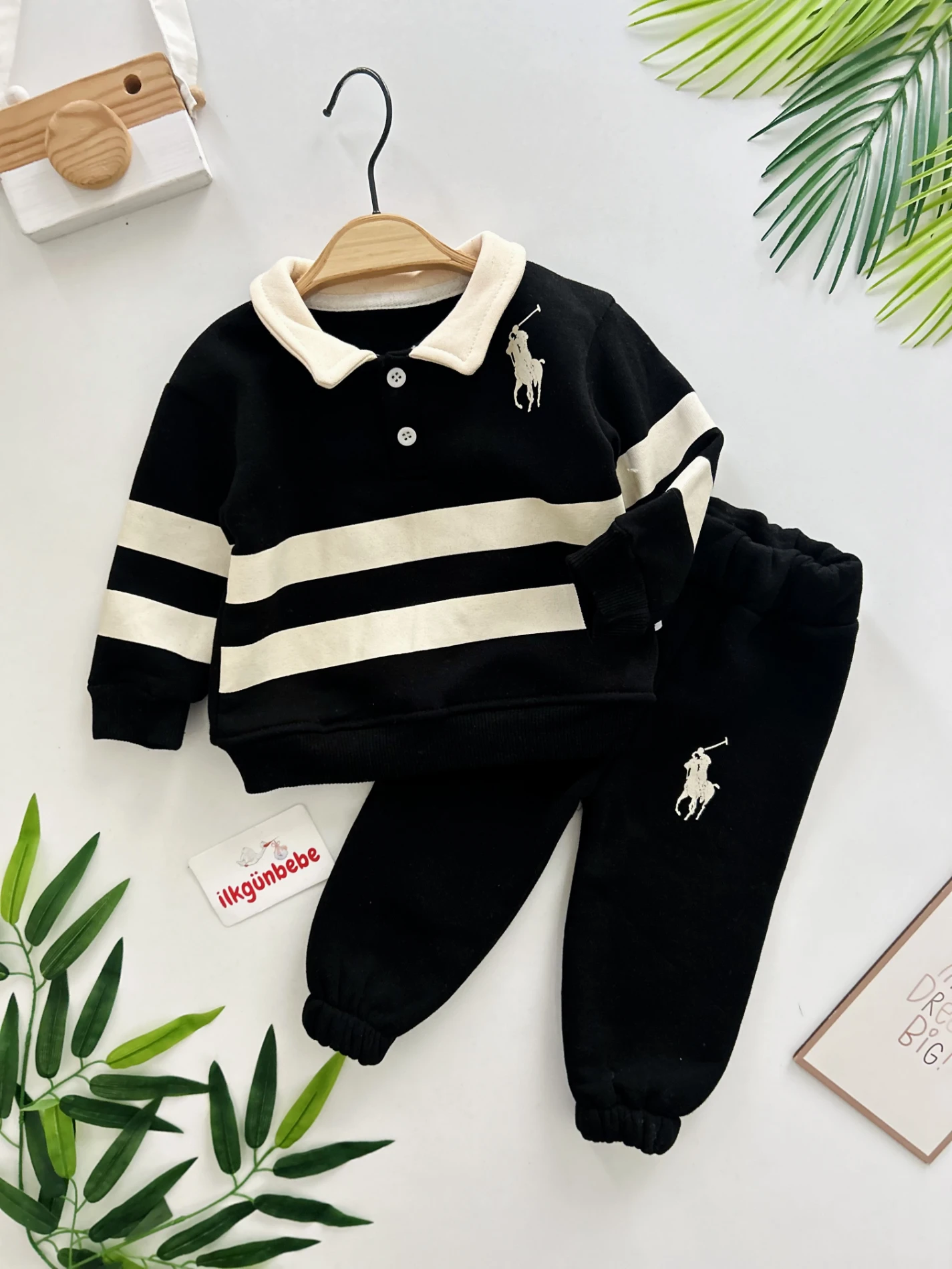 Marka  Polo  Yakalı 3 İp Şardonlu Kışlık Takım