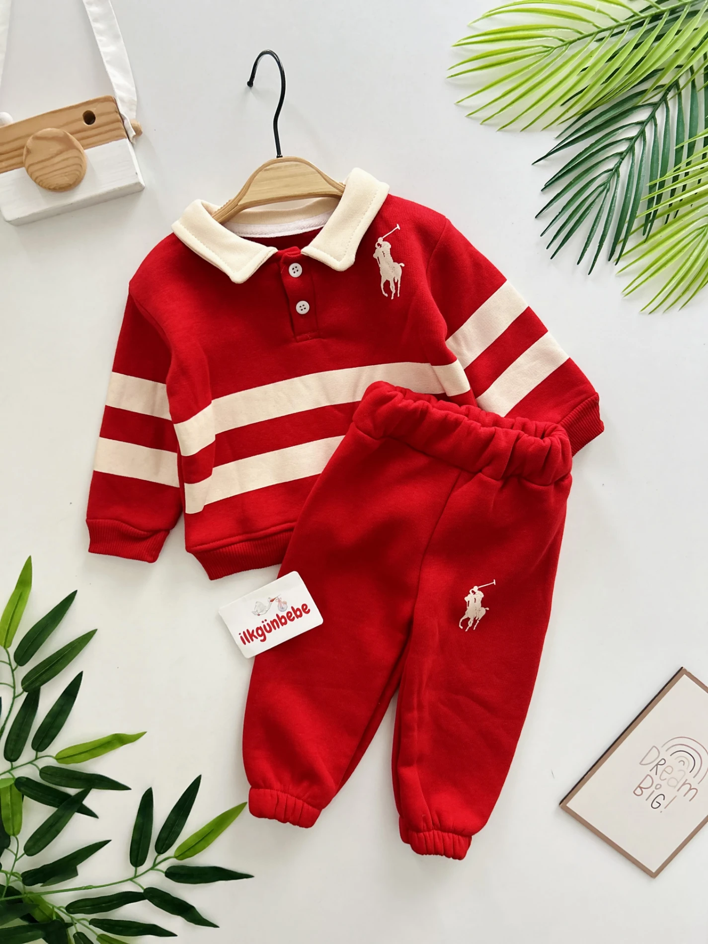 Marka  Polo  Yakalı 3 İp Şardonlu Kışlık Takım