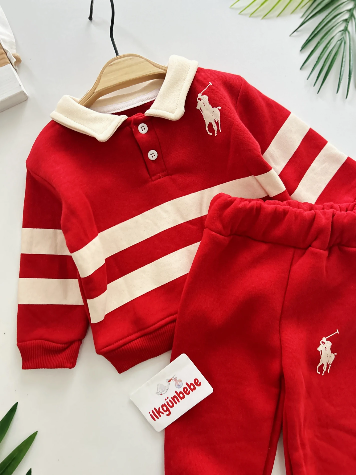 Marka  Polo  Yakalı 3 İp Şardonlu Kışlık Takım