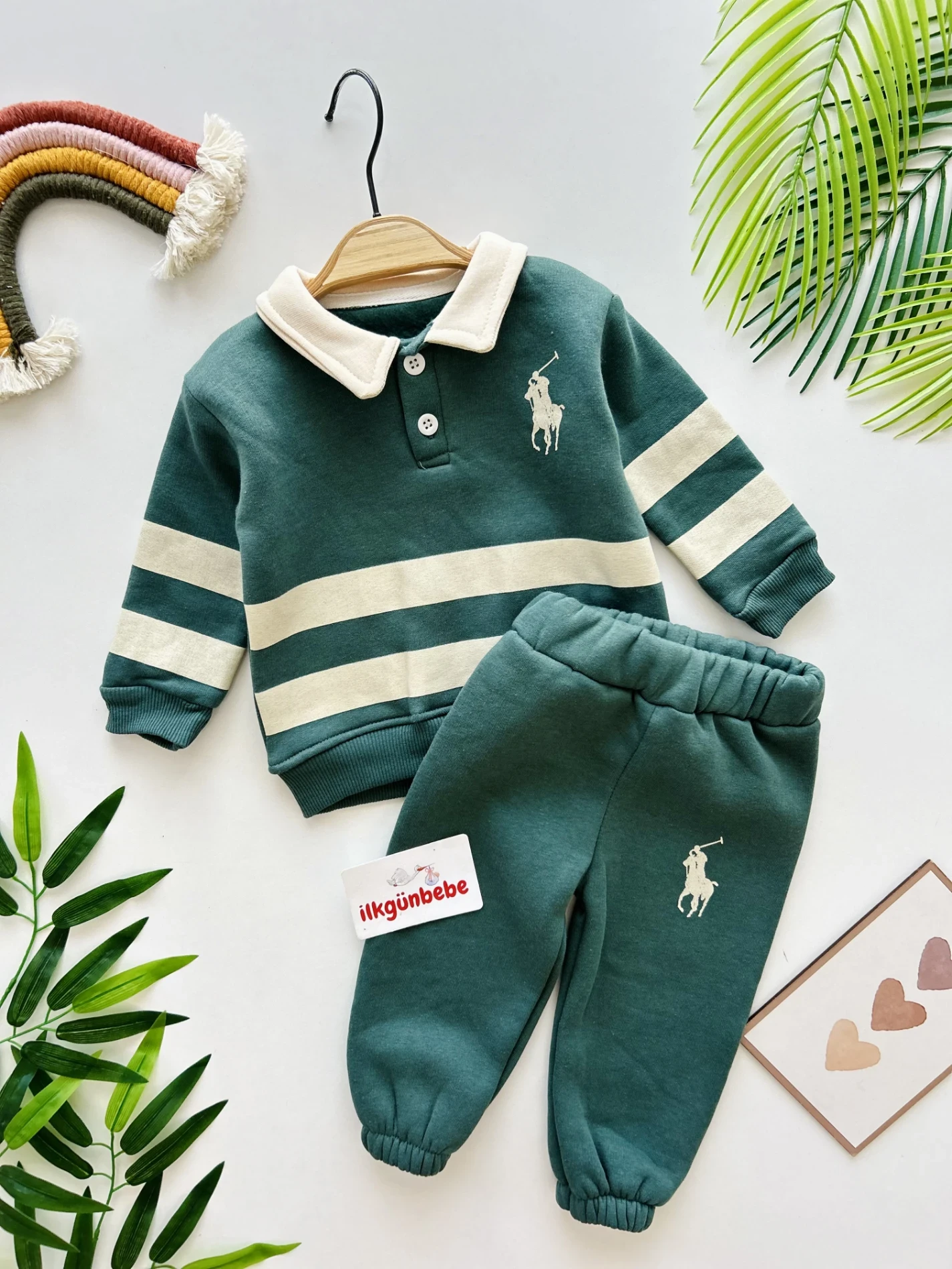 Marka  Polo  Yakalı 3 İp Şardonlu Kışlık Takım