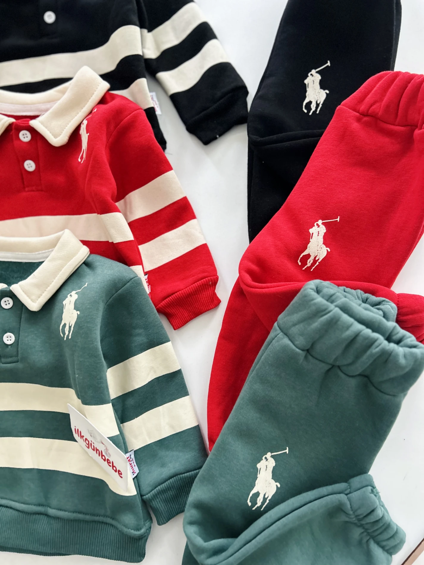 Marka  Polo  Yakalı 3 İp Şardonlu Kışlık Takım