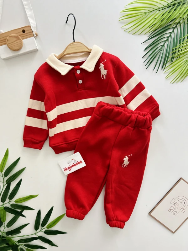 Marka  Polo  Yakalı 3 İp Şardonlu Kışlık Takım