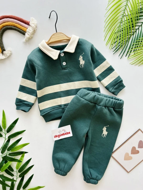 Marka  Polo  Yakalı 3 İp Şardonlu Kışlık Takım