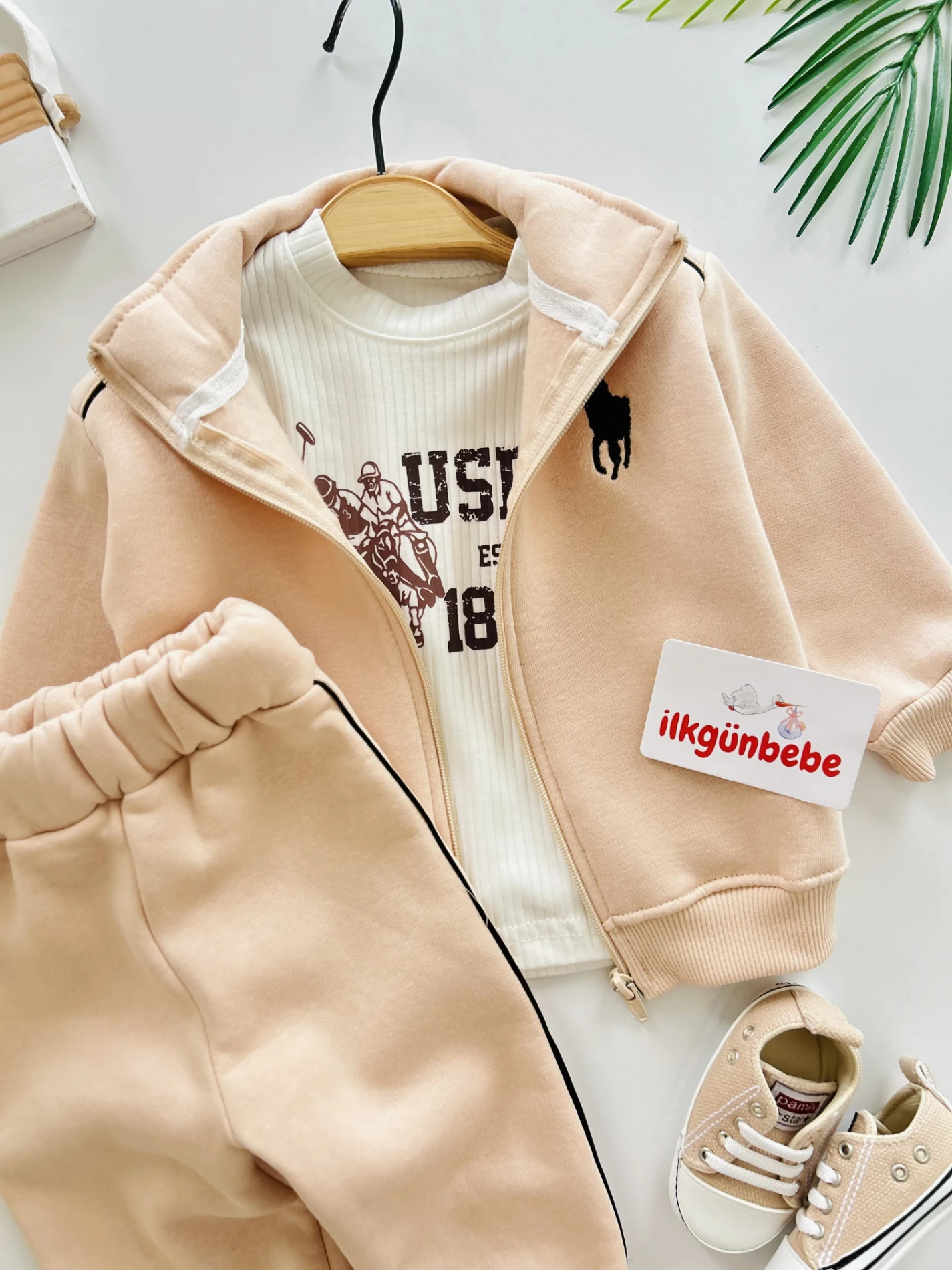 Marka Polo 3 İp Şardonlu Premium Kalite Dik Yaka 3’lü Takım