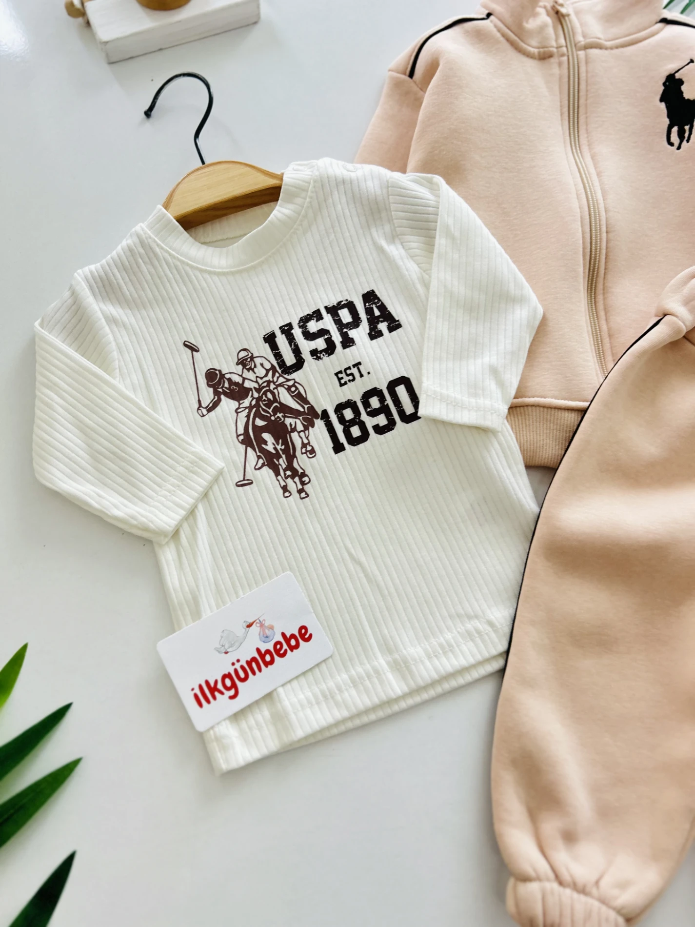 Marka Polo 3 İp Şardonlu Premium Kalite Dik Yaka 3’lü Takım