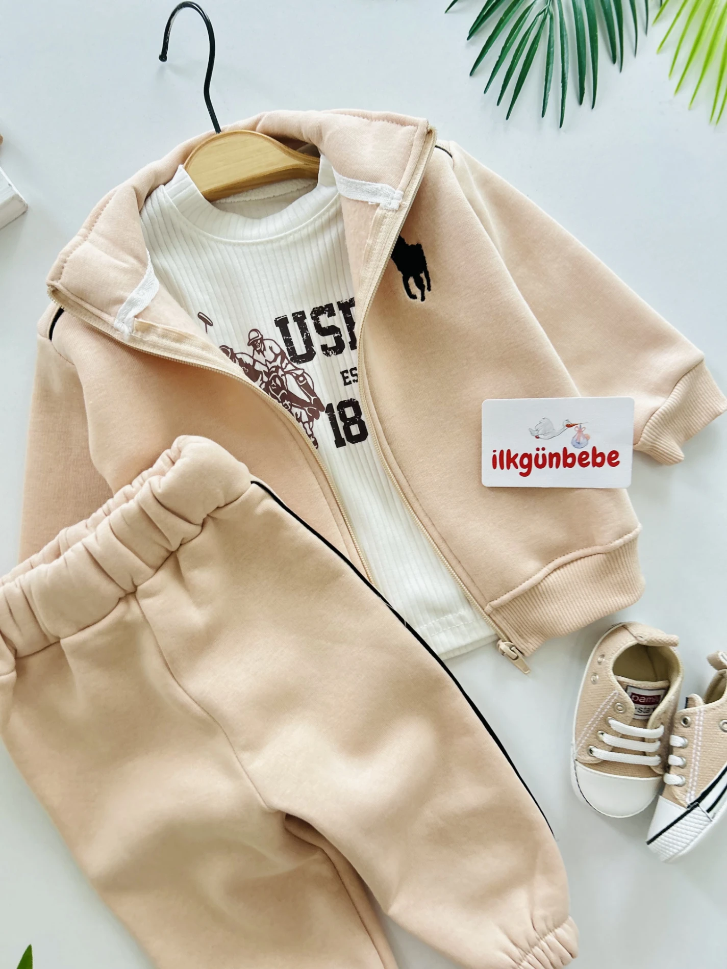 Marka Polo 3 İp Şardonlu Premium Kalite Dik Yaka 3’lü Takım