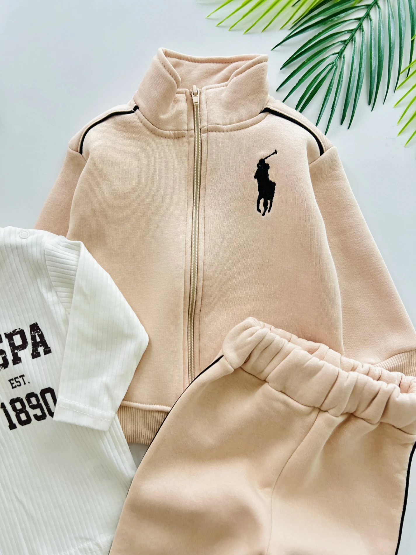 Marka Polo 3 İp Şardonlu Premium Kalite Dik Yaka 3’lü Takım