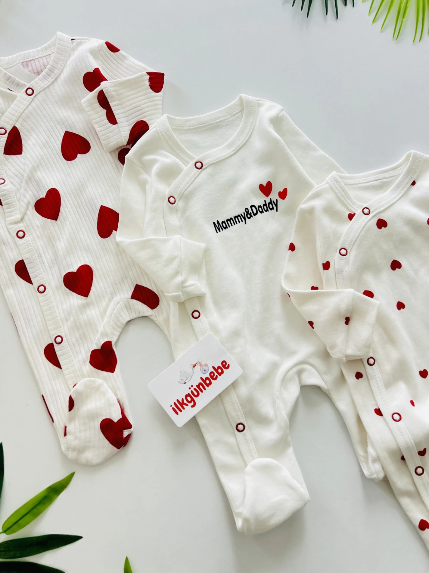 Mommy Love Daddy %100 Pamuk 3’lü Tulum Set