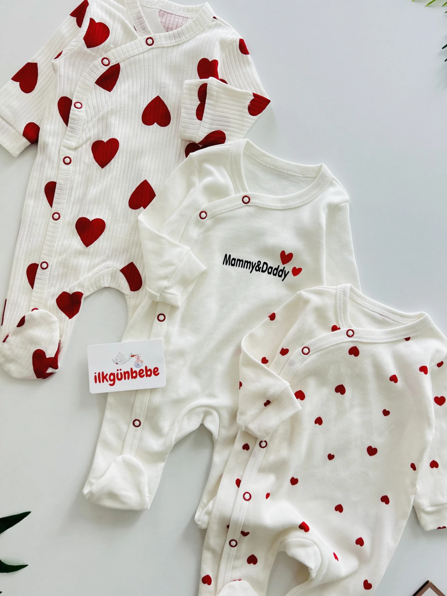 Mommy Love Daddy %100 Pamuk 3’lü Tulum Set