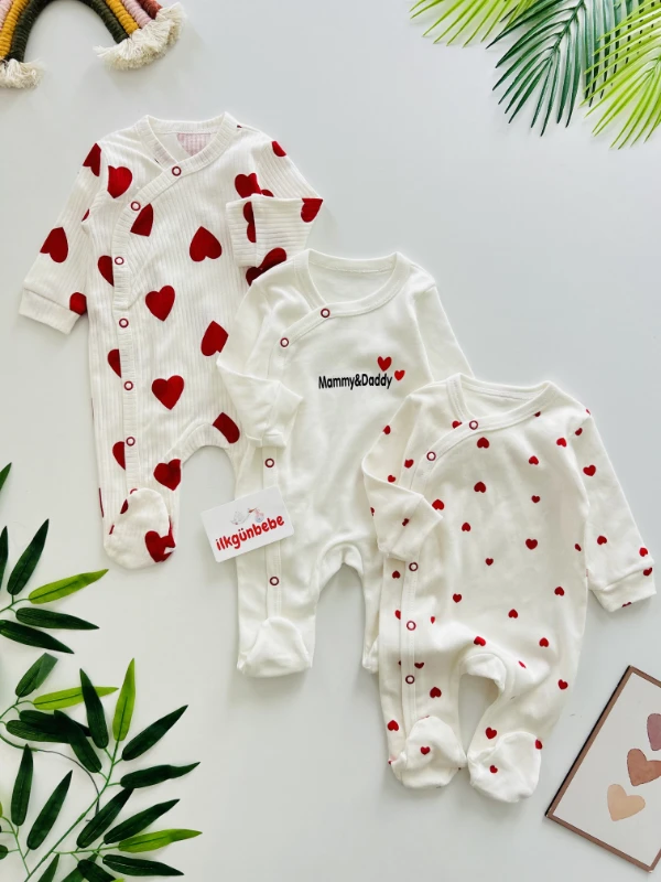 Mommy Love Daddy %100 Pamuk 3’lü Tulum Set