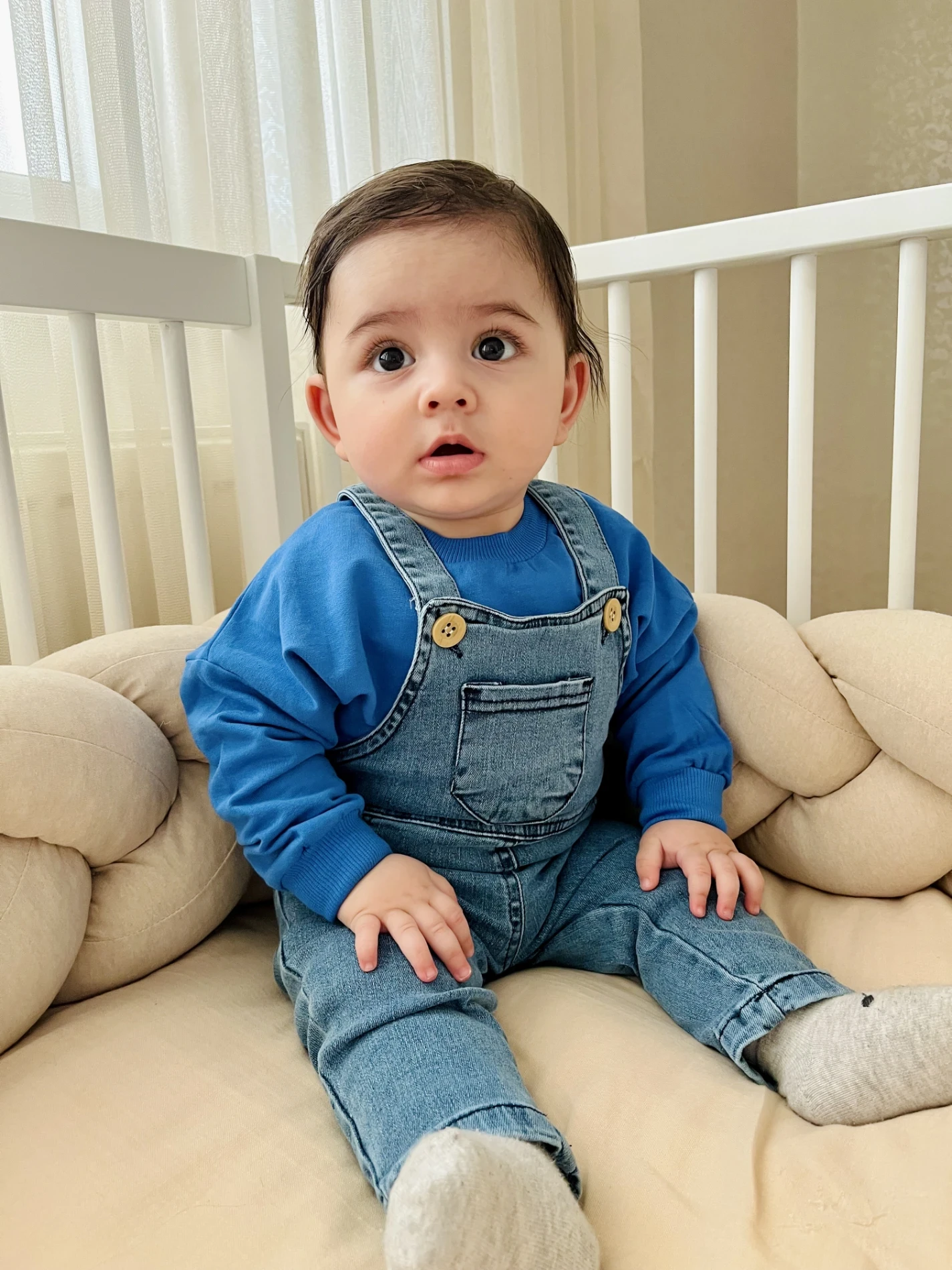 Likralı Yumuşacık Denim Esnek Kot Salopetli Sweatli 2’li Cool Unisex Takım