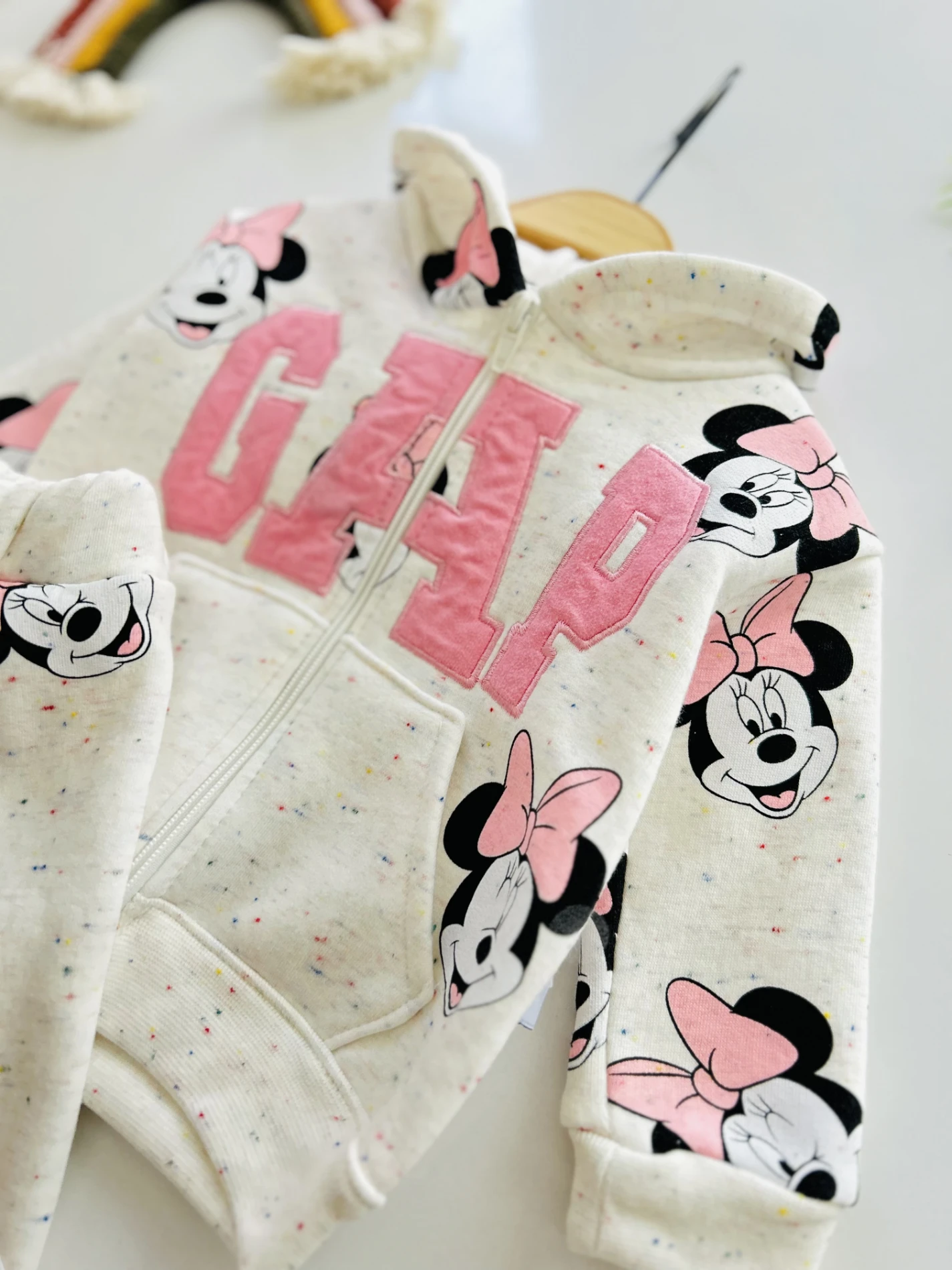 Minnie Mouse Marka Baskılı 2’li 3 İp Şardonlu Kışlık Takım