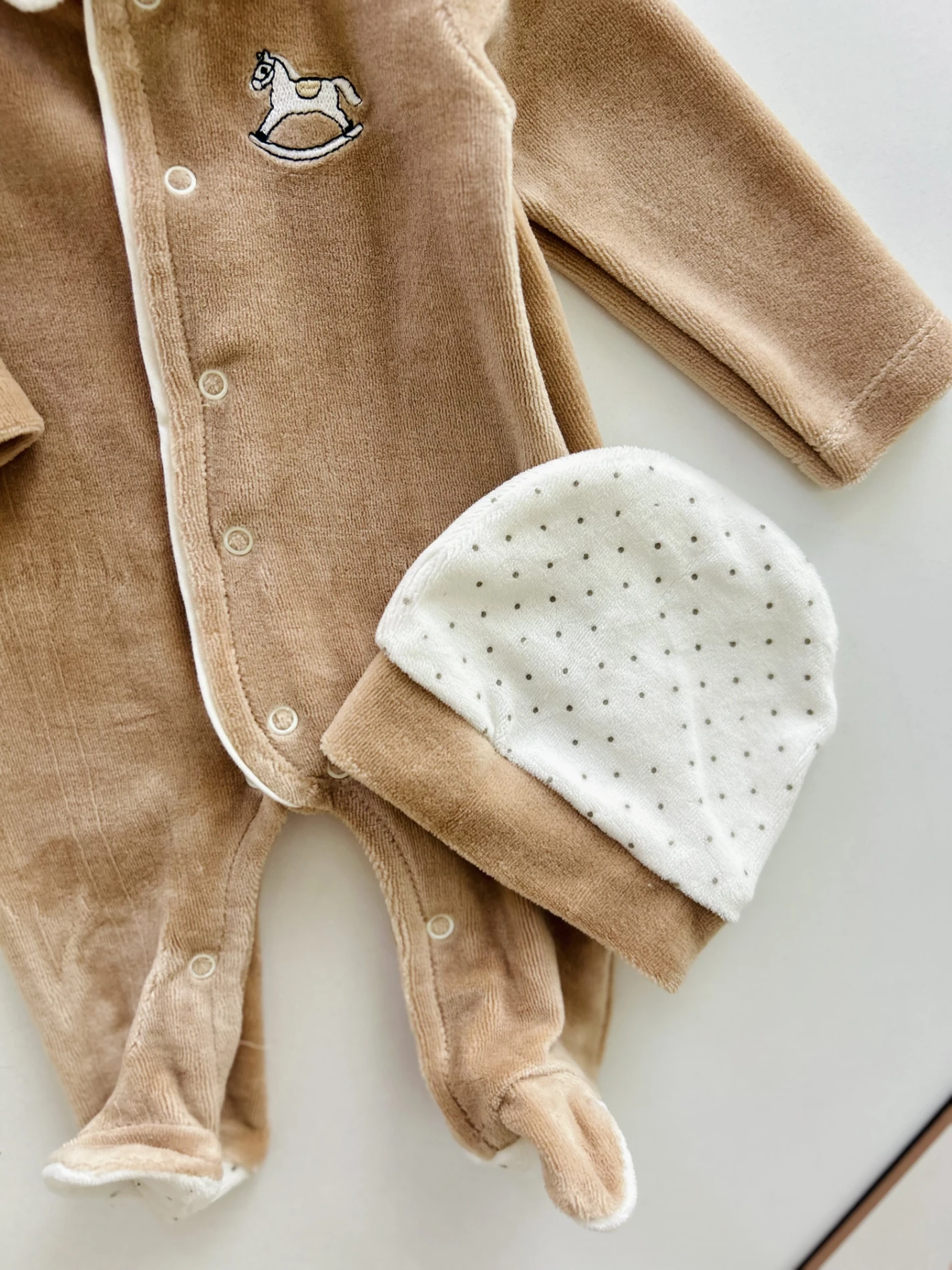 Şapkalı Yaka Detaylı Kadife Kumaş Premium Tulum