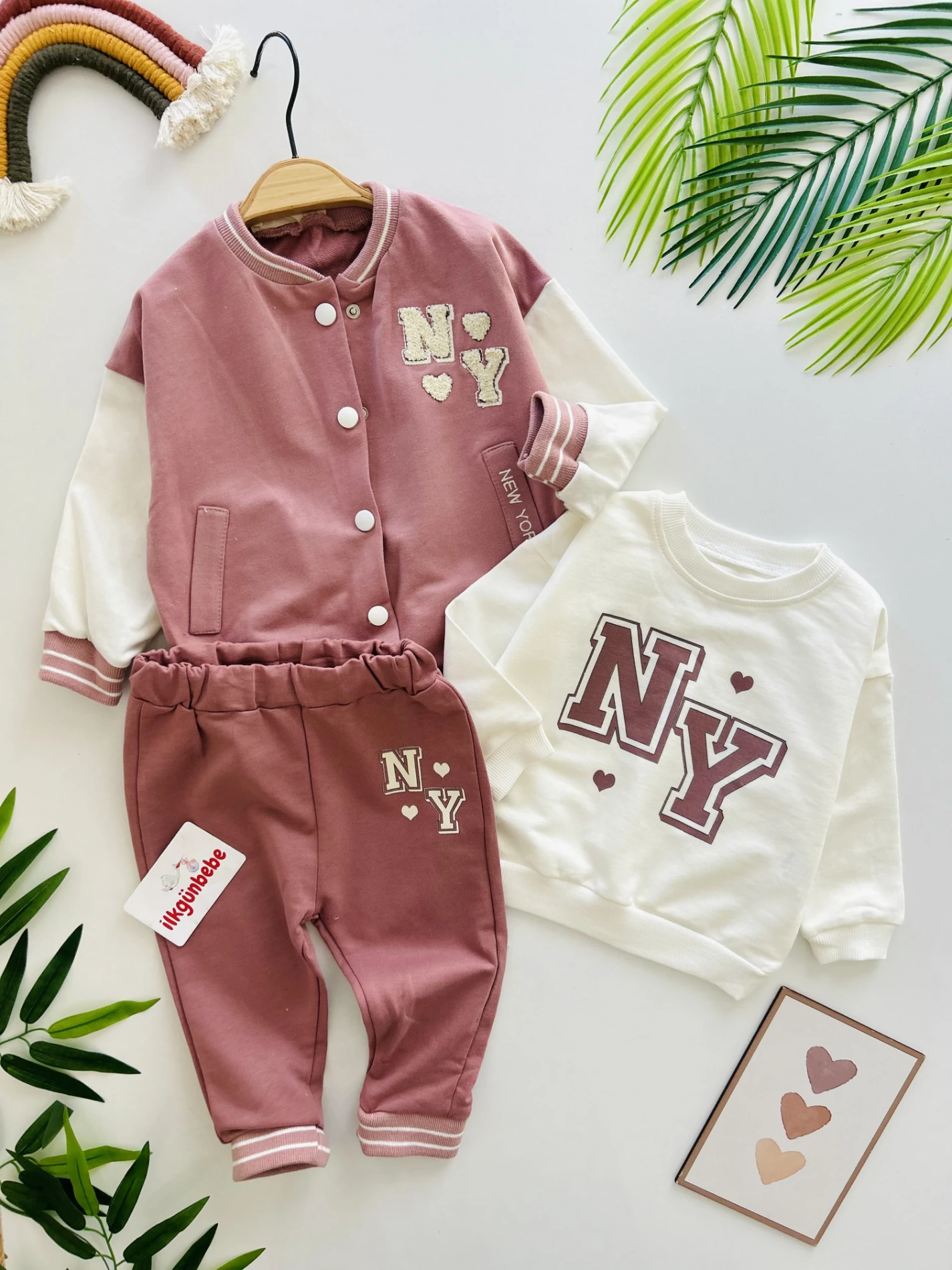 Ny Kalp Nakışlı 3 Parça Premium Kalite Set