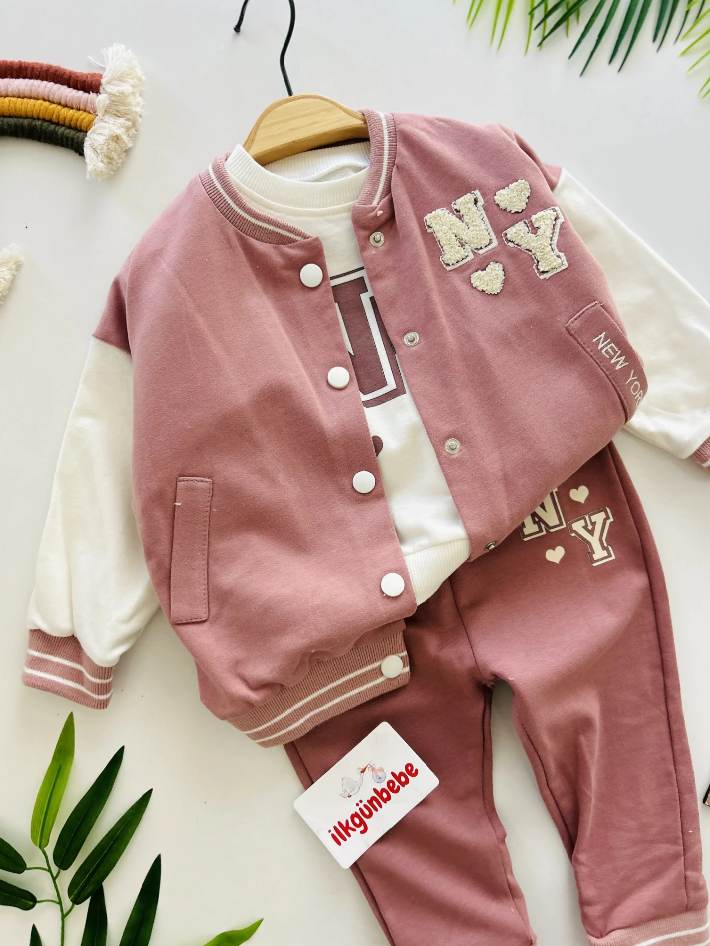 Ny Kalp Nakışlı 3 Parça Premium Kalite Set