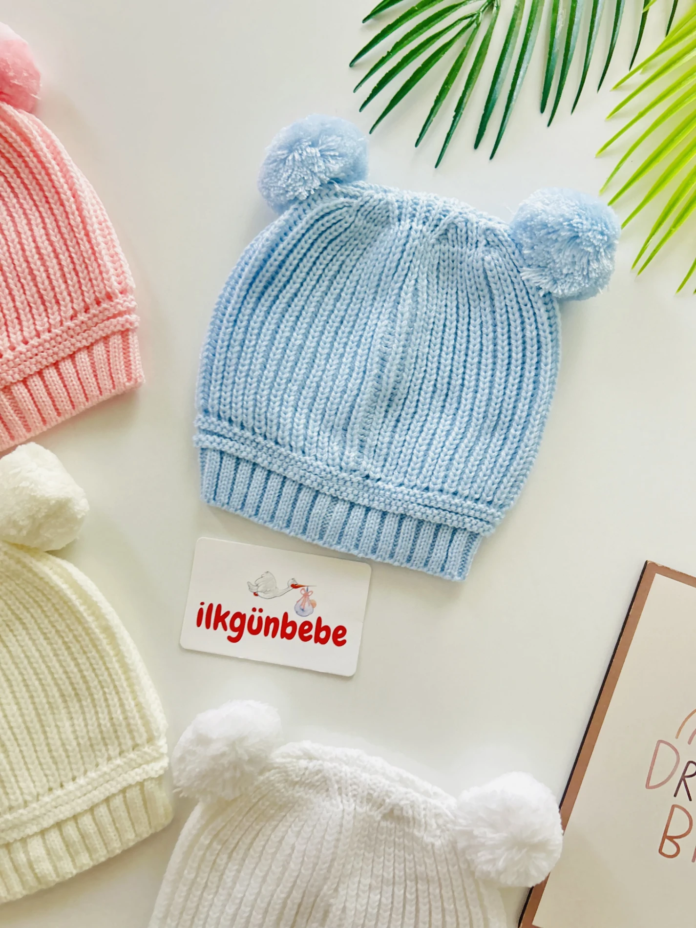 Ponpon Detaylı Örme Triko Unisex Bere