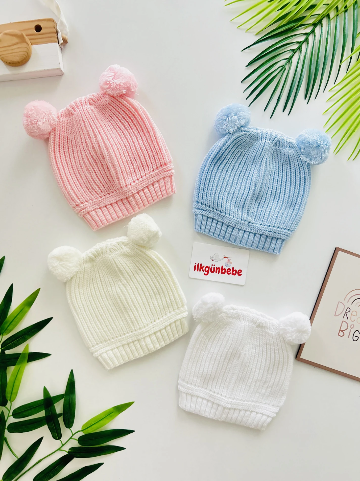 Ponpon Detaylı Örme Triko Unisex Bere