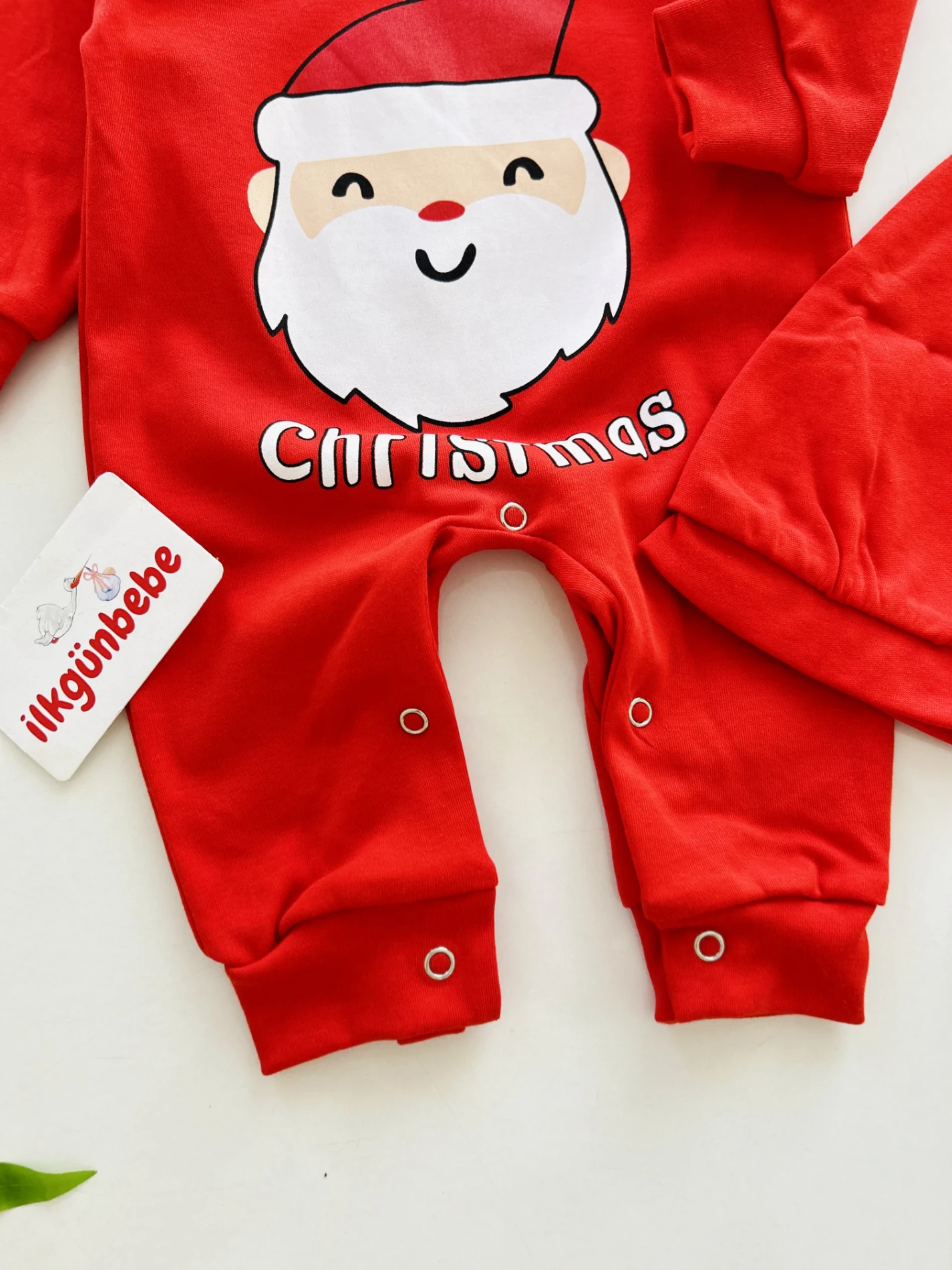 Yılbaşı Temalı %100 Pamuk Şapkalı Tulum