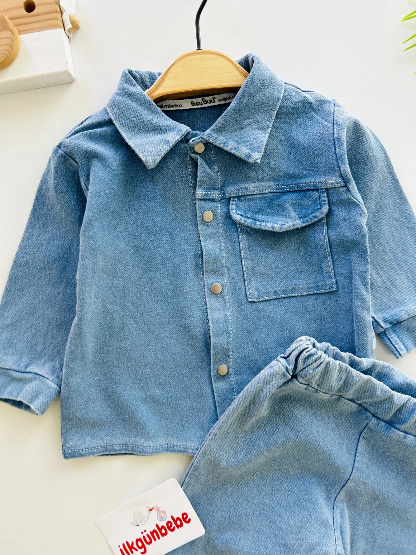 Cep Detaylı Denim Likralı Esnek Kot 2’li Takım