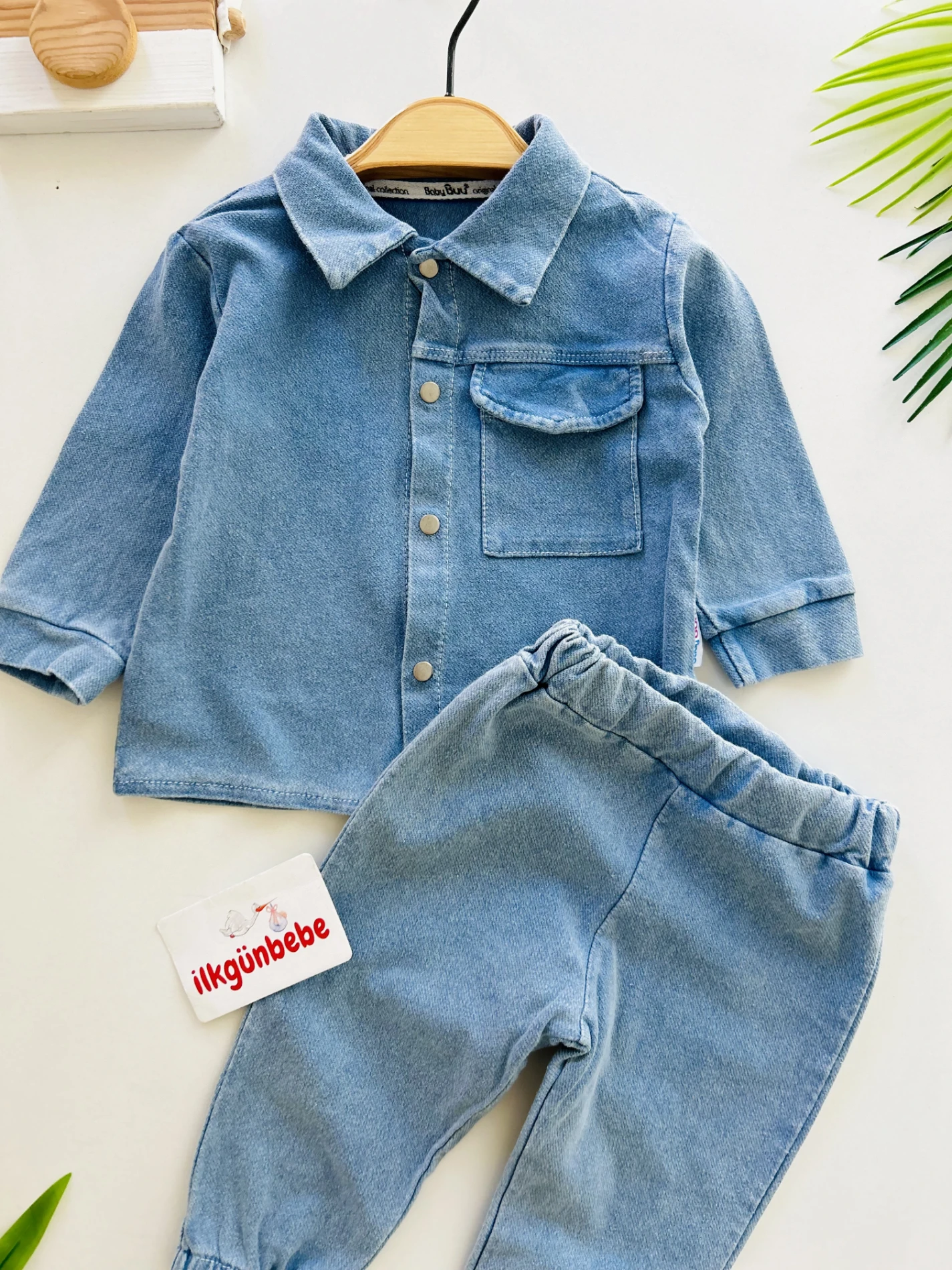 Cep Detaylı Denim Likralı Esnek Kot 2’li Takım