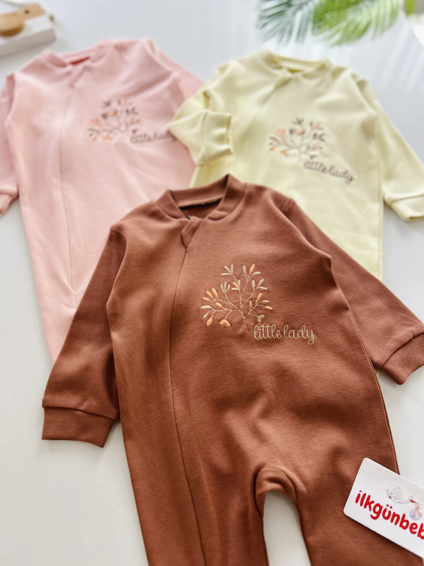 Little Lady %100 Pamuk Fermuarlı Tulum