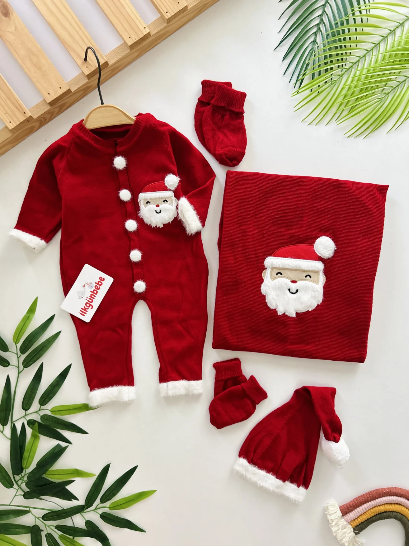 Noel Triko Premium Kalite 5 Parça Yenidoğan Set