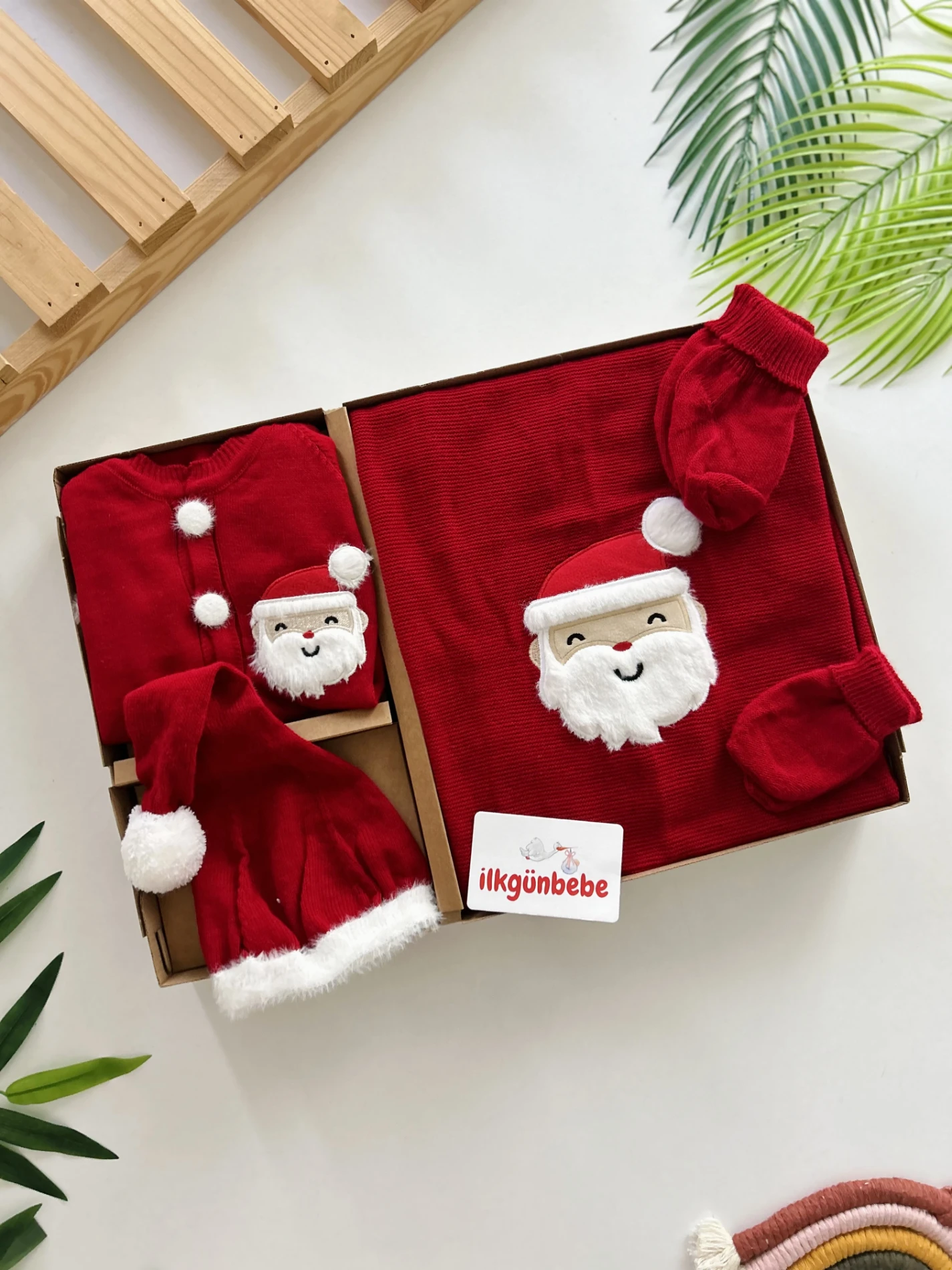 Noel Triko Premium Kalite 5 Parça Yenidoğan Set