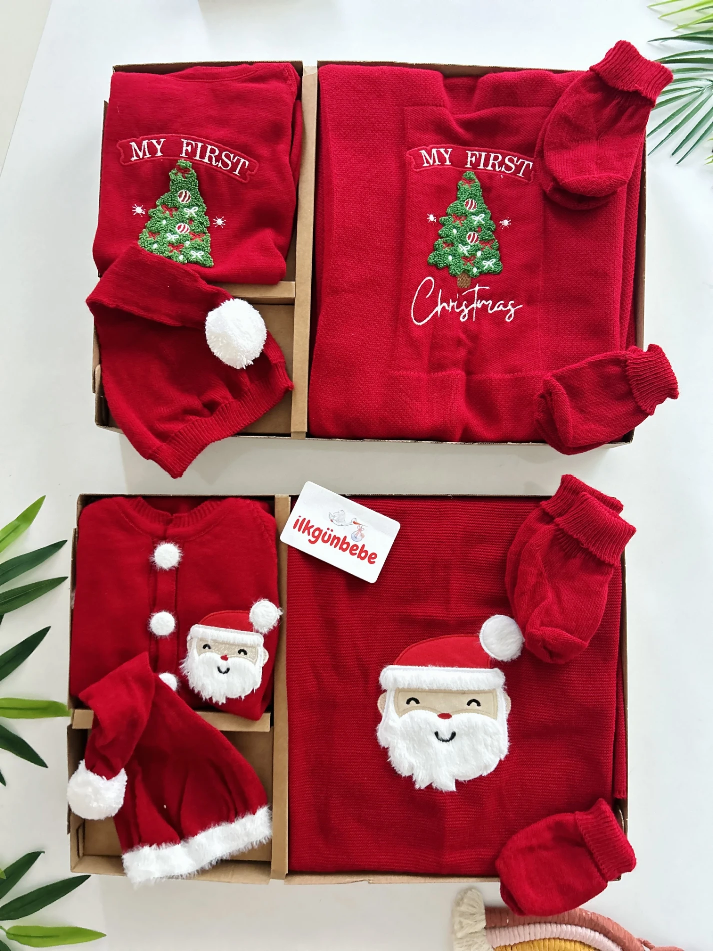 Noel Triko Premium Kalite 5 Parça Yenidoğan Set