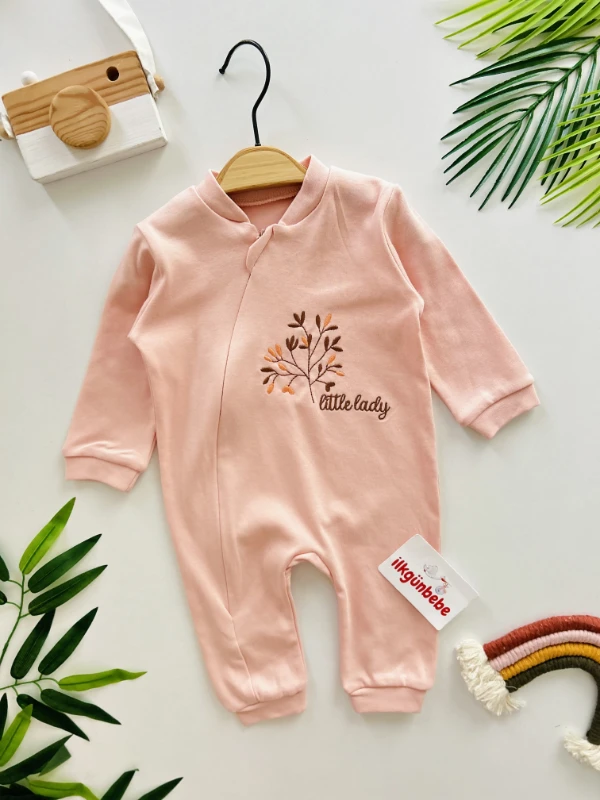 Little Lady %100 Pamuk Fermuarlı Tulum