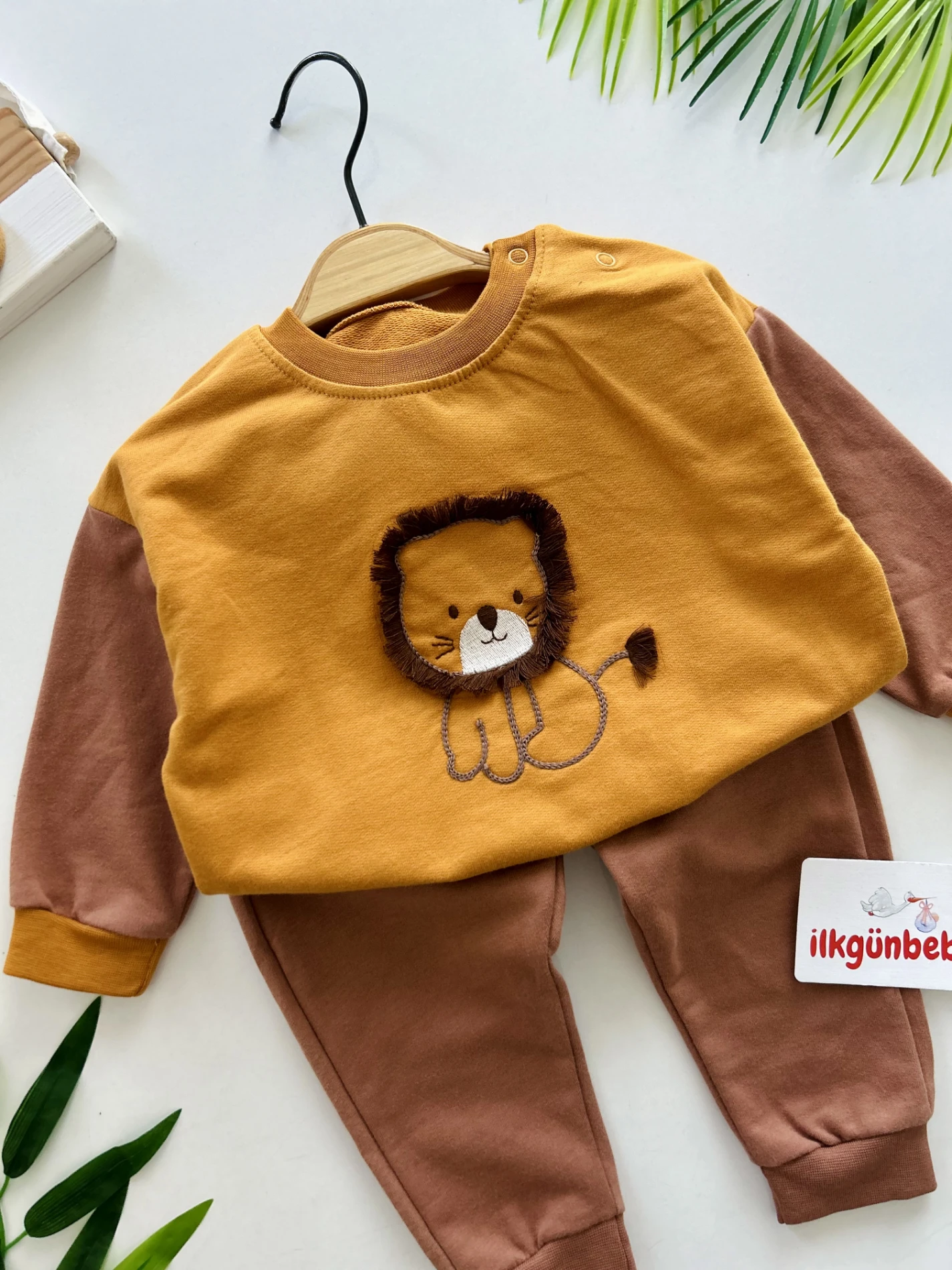 Aslan Temalı %100 Pamuk 2’li Takım 