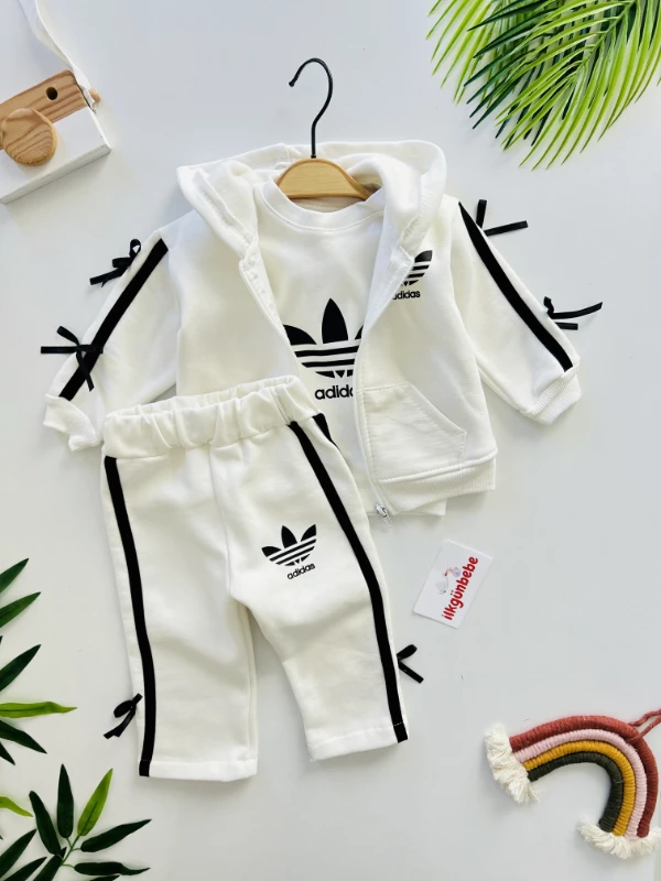 Marka Fiyonk Detaylı 3 İp Şardonlu 3’lü Takım