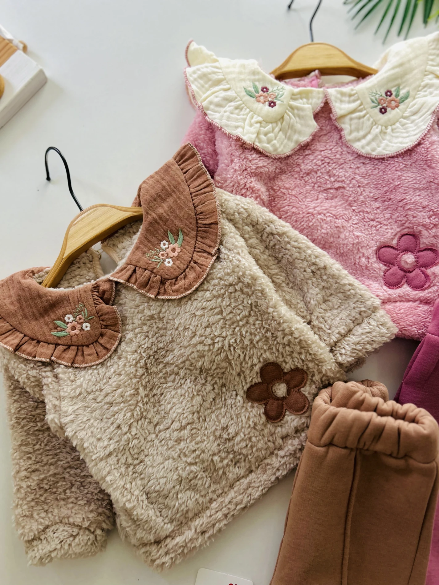 Çiçek Desenli 3 ip Şardonlu  Kışlık  2’li Takım