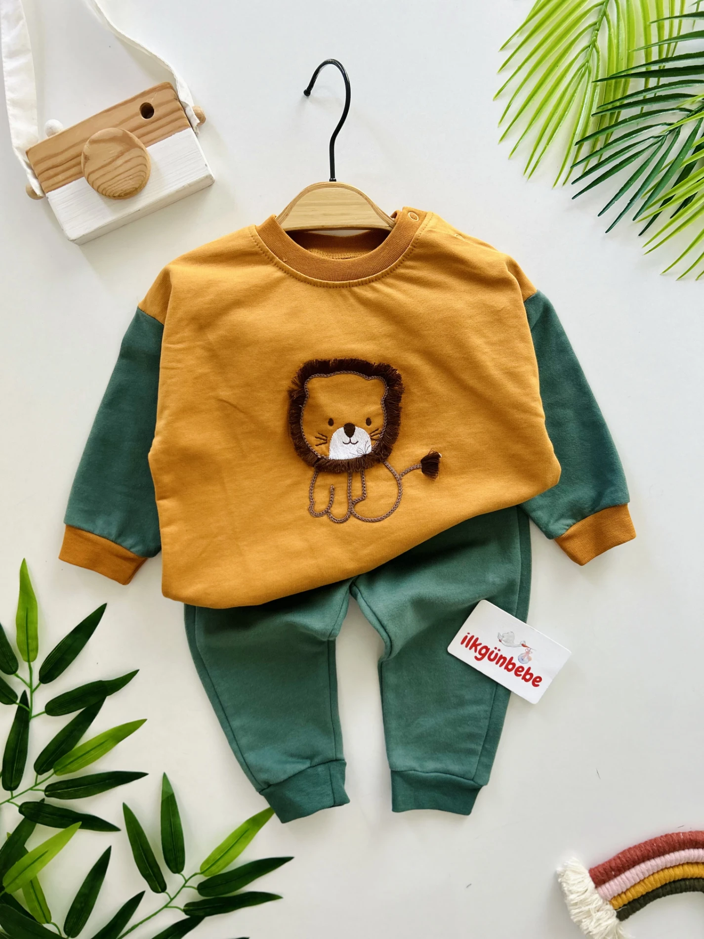 Aslan Temalı %100 Pamuk 2’li Takım 