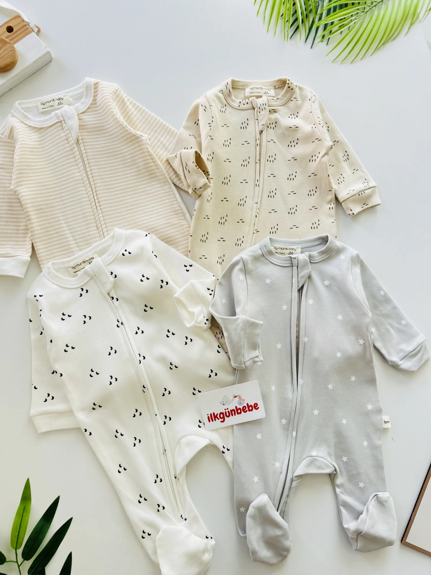 Basic Soft %100 Pamuk 4 Parça Tulum Set