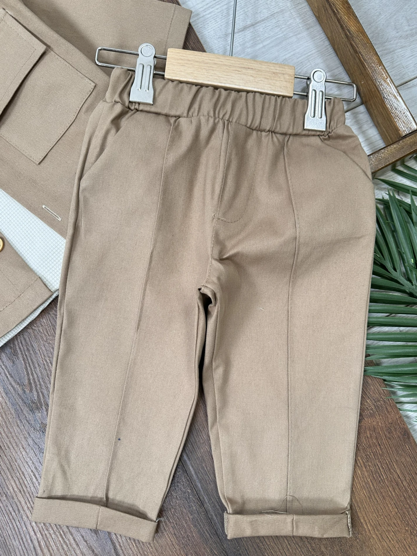 Keten Likralı  Omuzdan Çıtçıtlı Sweatshirt 3’lü Takım