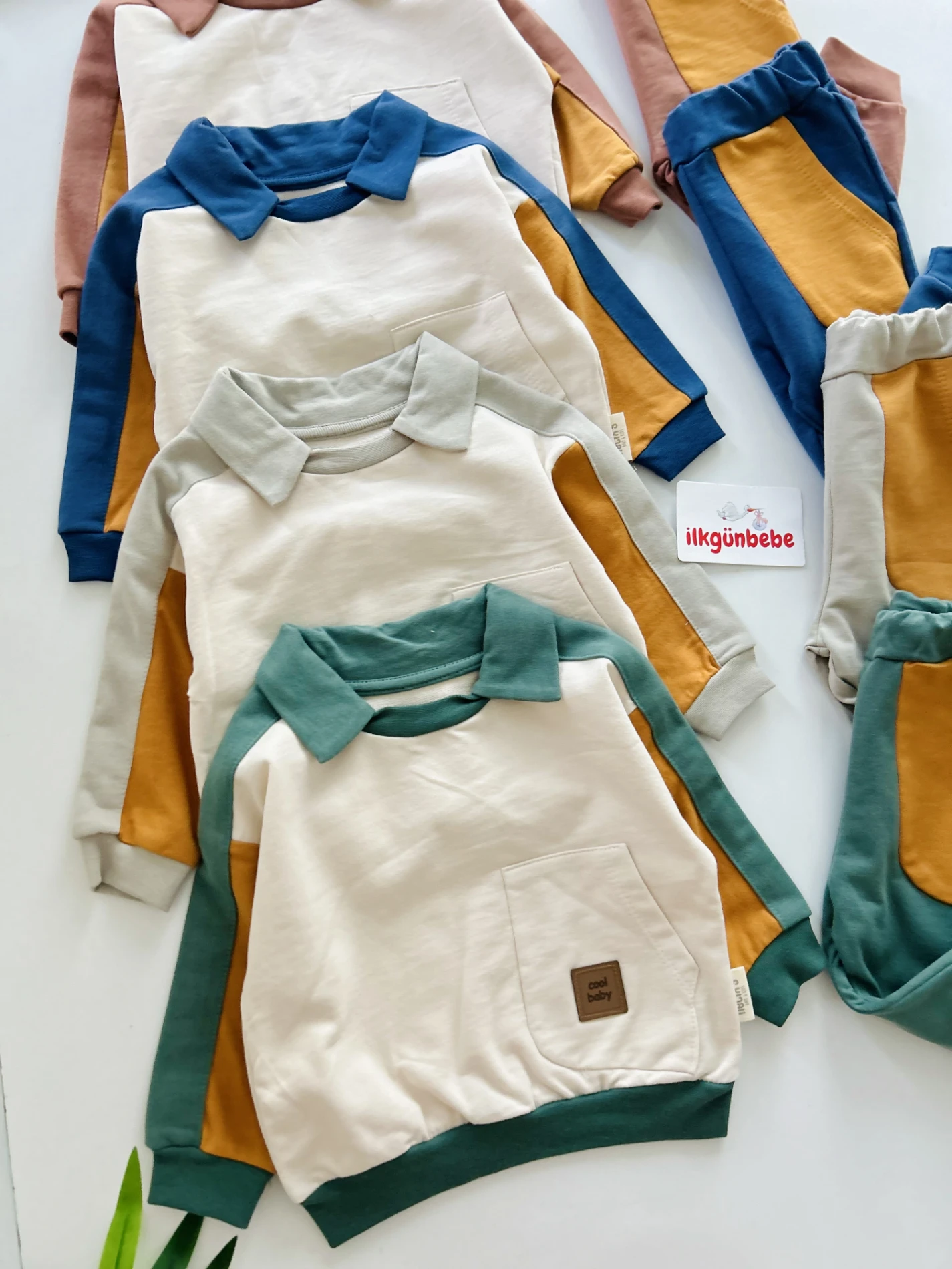 Cool Baby Polo Yaka %100 Pamuk 2’li Takım