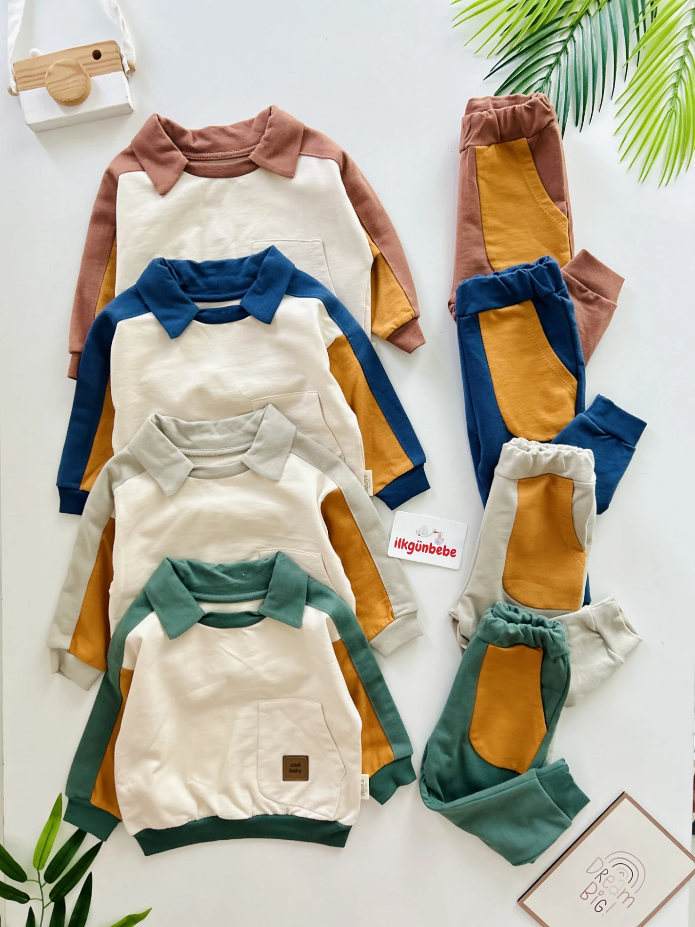 Cool Baby Polo Yaka %100 Pamuk 2’li Takım