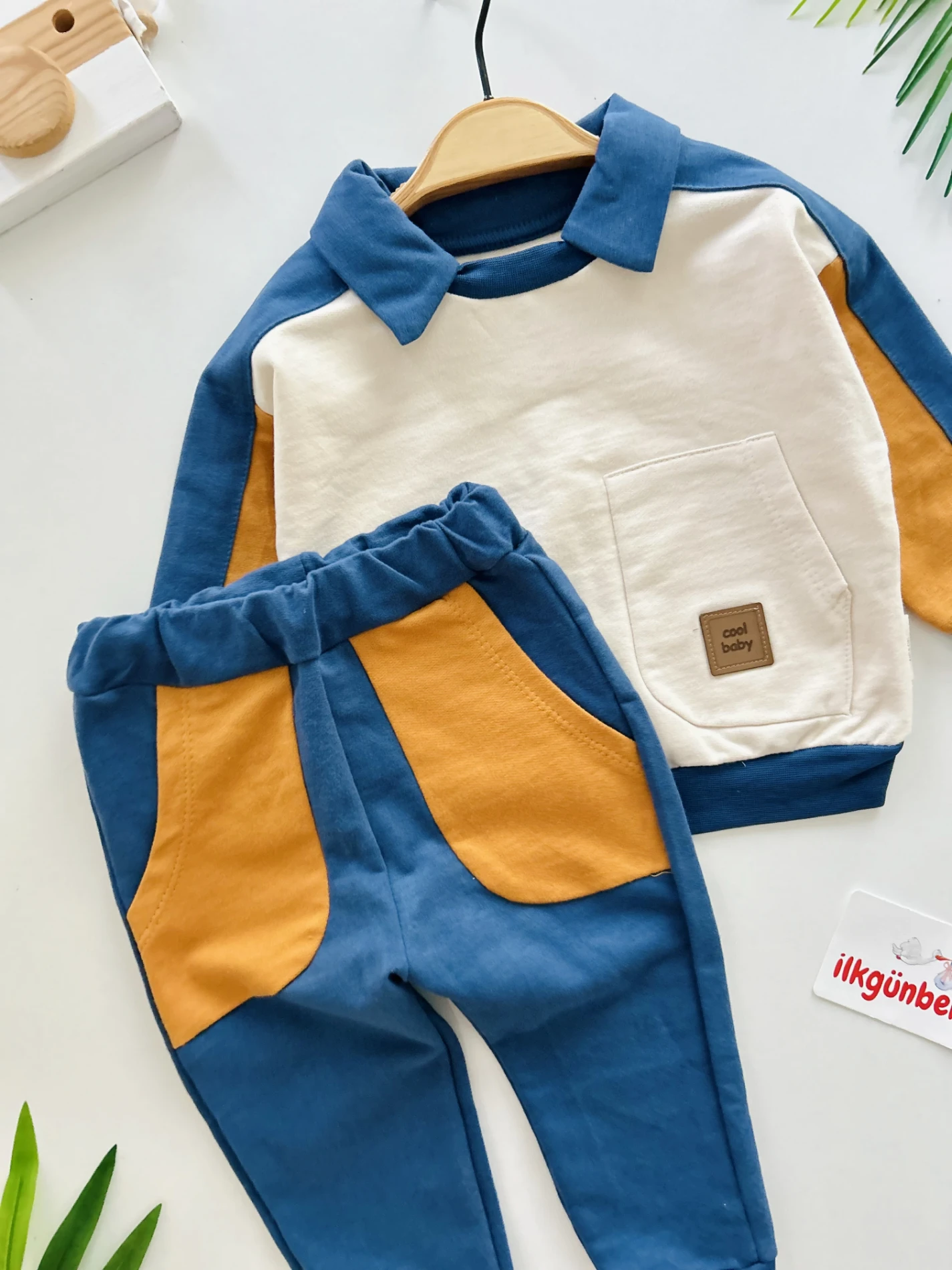 Cool Baby Polo Yaka %100 Pamuk 2’li Takım