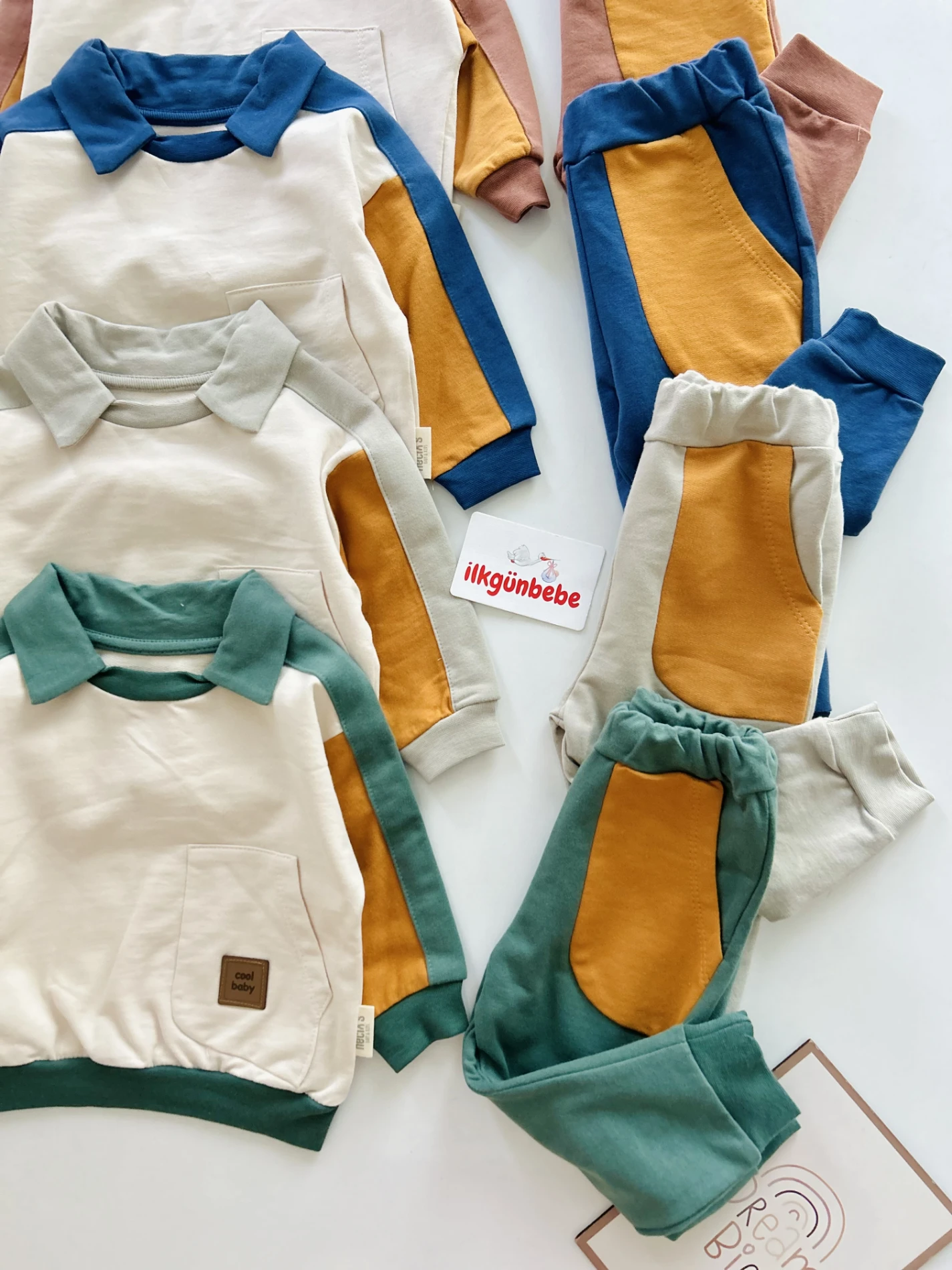 Cool Baby Polo Yaka %100 Pamuk 2’li Takım