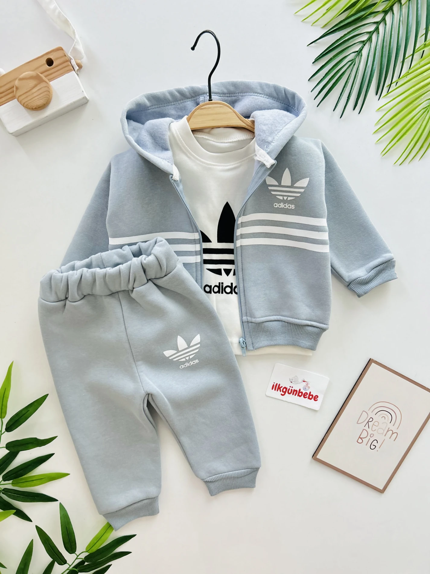 Marka 3 İp Şardonlu Kışlık Premium Kalite 3’lü Takım