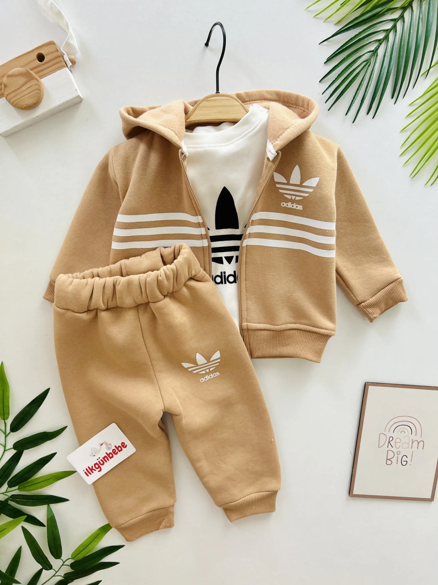 Marka 3 İp Şardonlu Kışlık Premium Kalite 3’lü Takım