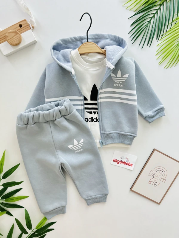 Marka 3 İp Şardonlu Kışlık Premium Kalite 3’lü Takım