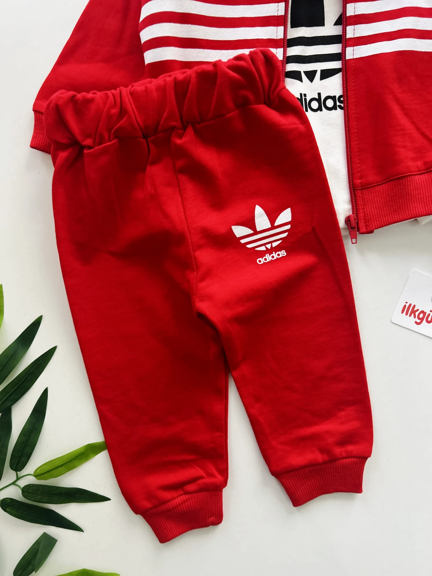 Marka Bodyli Hırkalı Eşofmanlı Unisex Mevsimlik 2 İp  %100 Pamuk 3’lü Takım