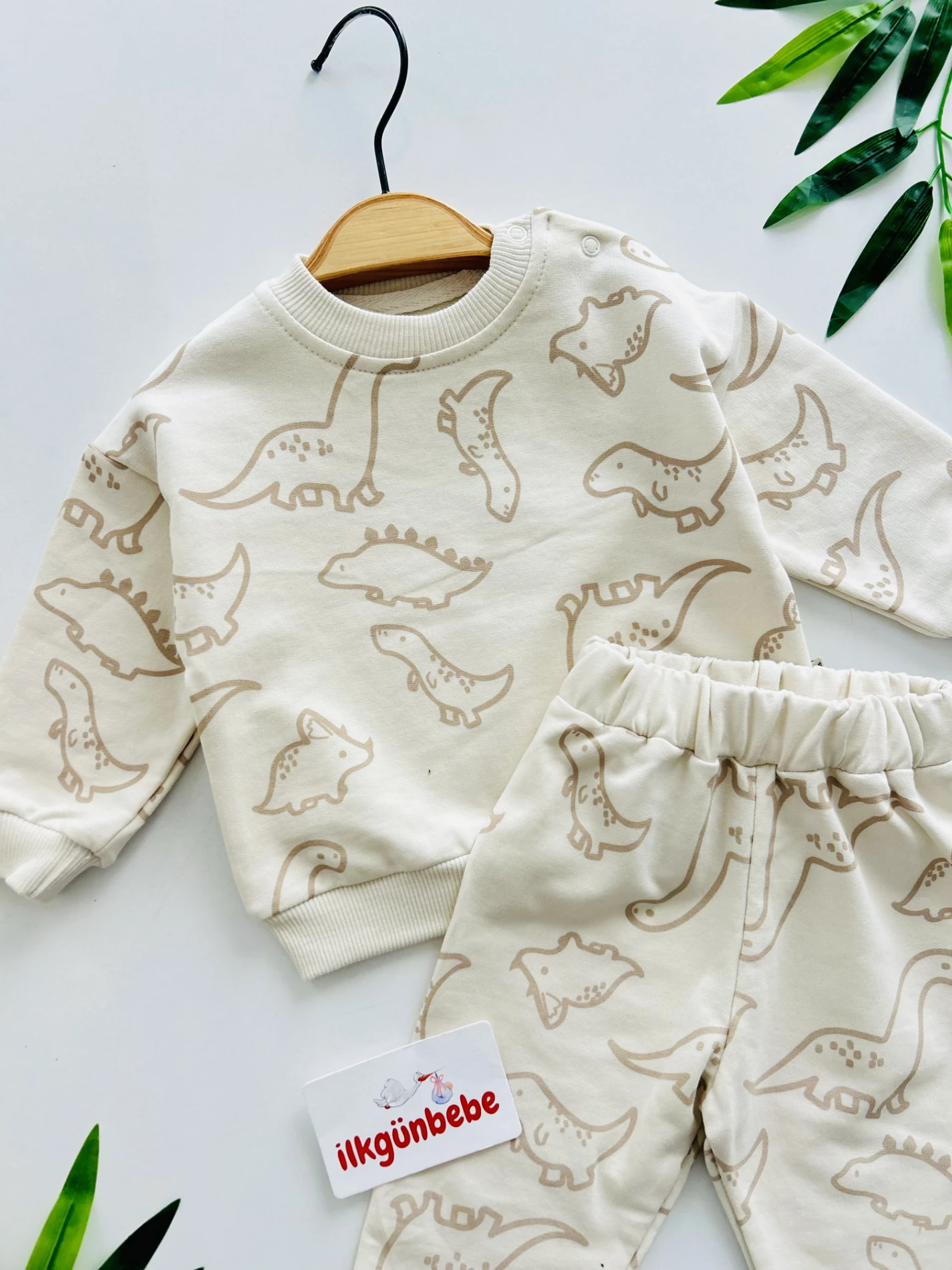 Dino Desenli  %100 Pamuk 2’li Takım