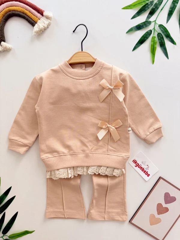 Çift Fiyonklu İspanyol Pantalonlu Mevsimlik Takım