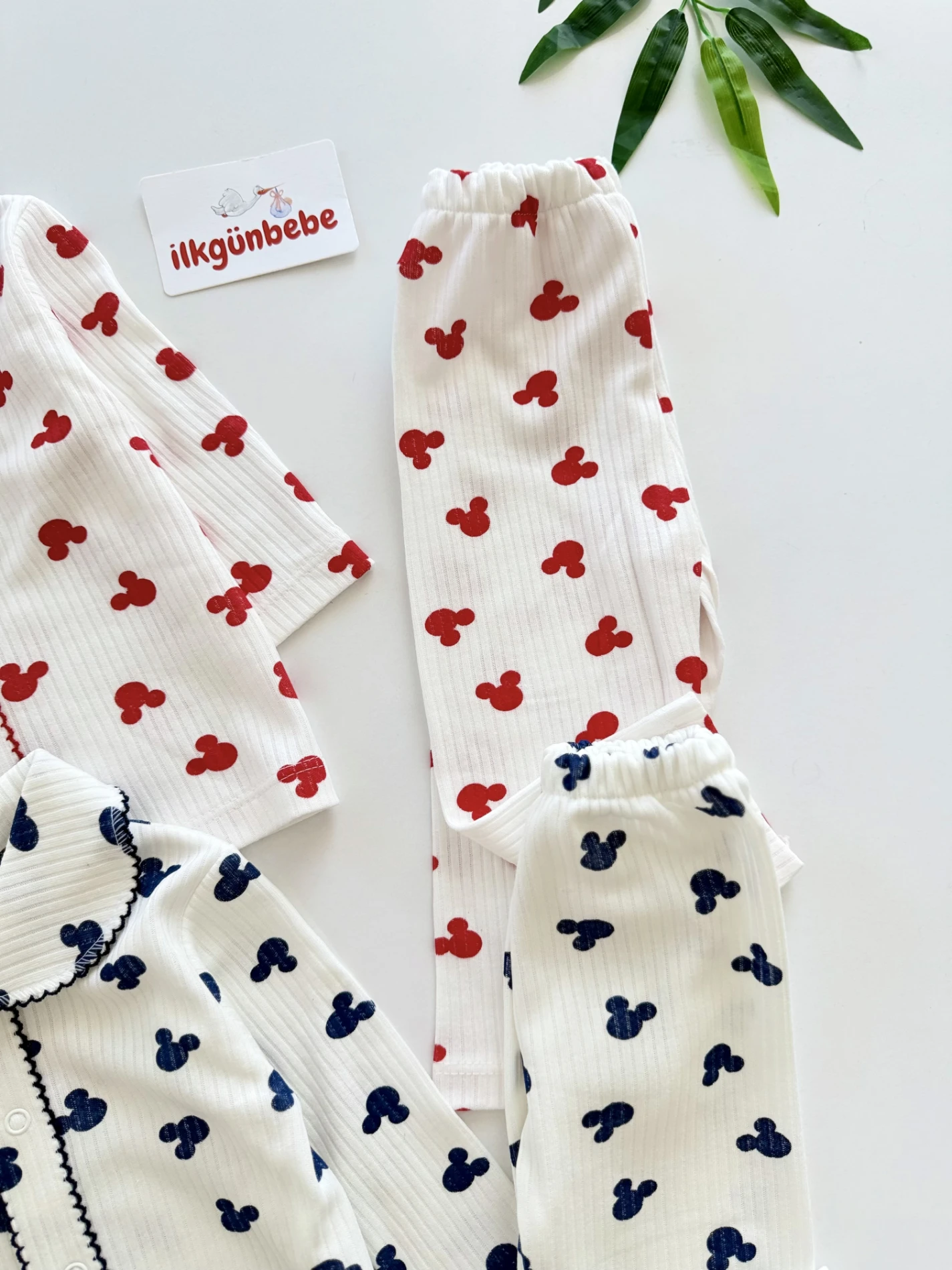 Bebe Yakalı %100 Pamuk Pijama Takımı