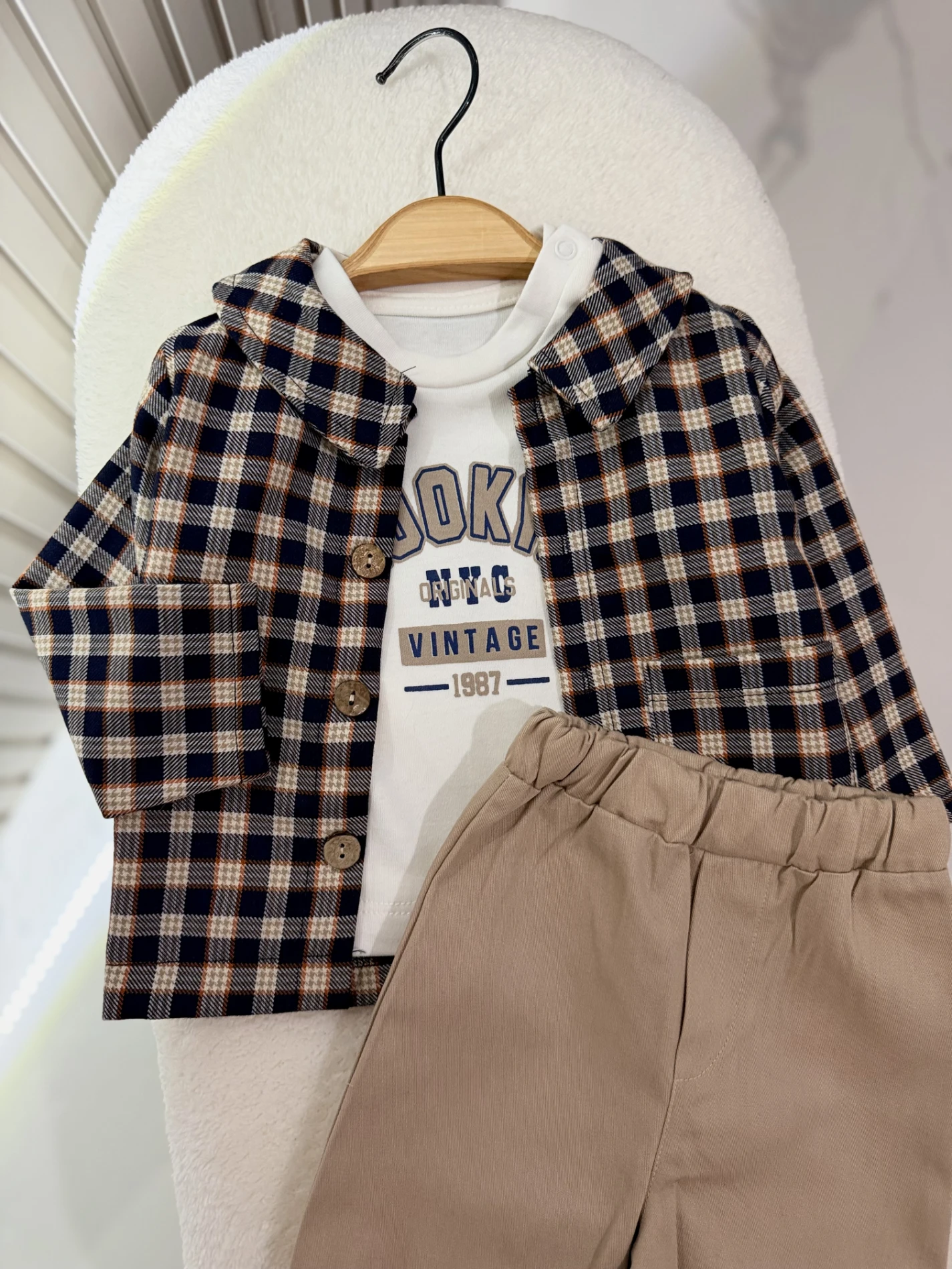 Ekose Gömlekli Premium Kalite 3’lü Takım