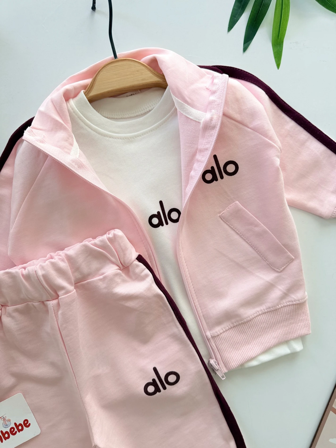 Marka ALO 2 İp  Mevsimlik  Premium Kalite Dik Yaka 3’lü Takım