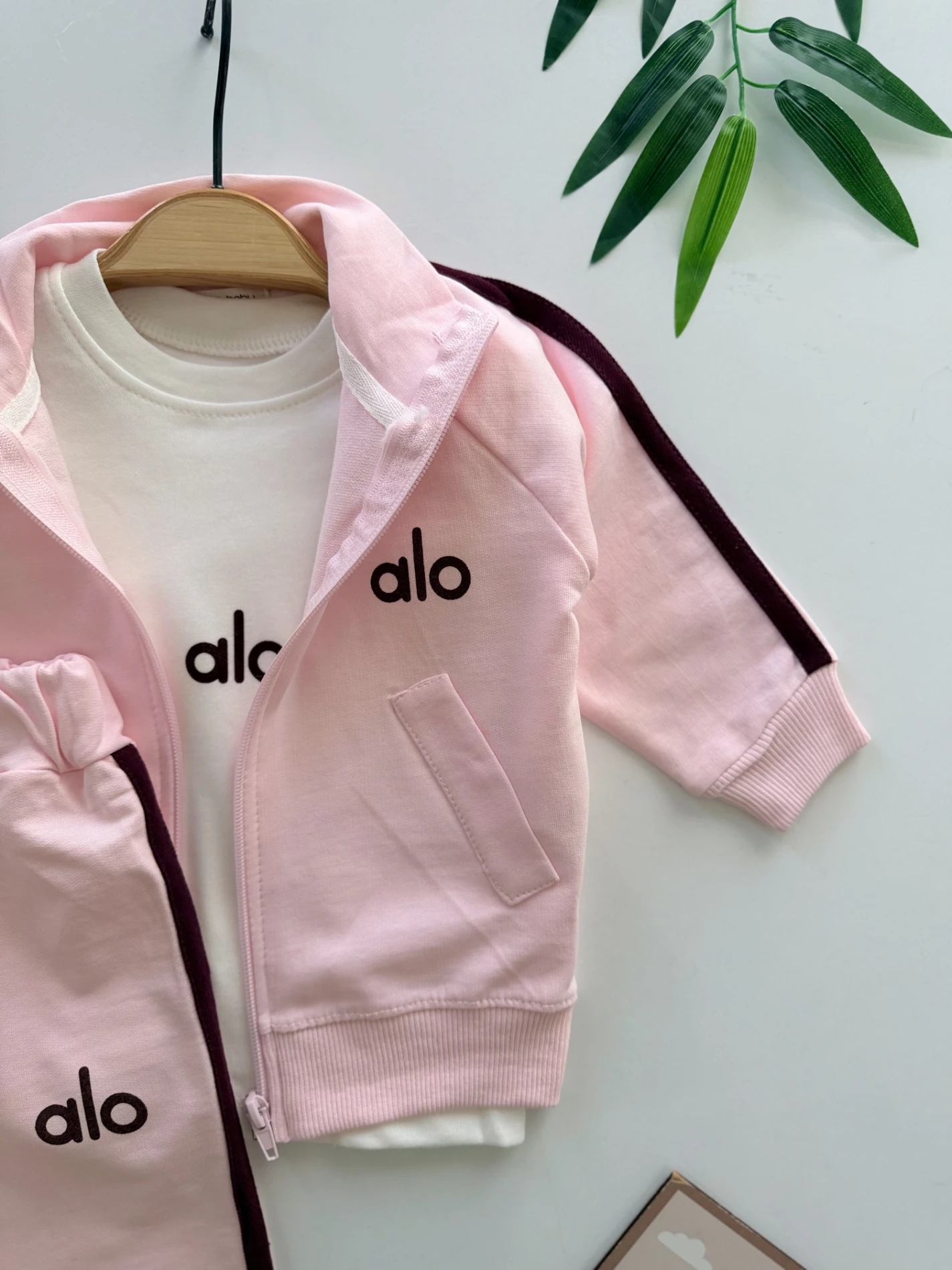 Marka ALO 2 İp  Mevsimlik  Premium Kalite Dik Yaka 3’lü Takım