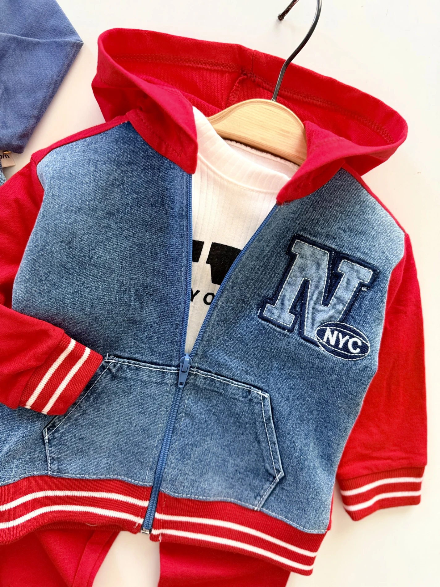 NYC Kot Ceketli Badili Pantalonlu 3’lü Takım